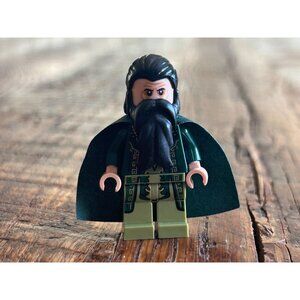 Lego Minifigure With Beard & Green Cloak - Wizard Or Mystical Guru Look